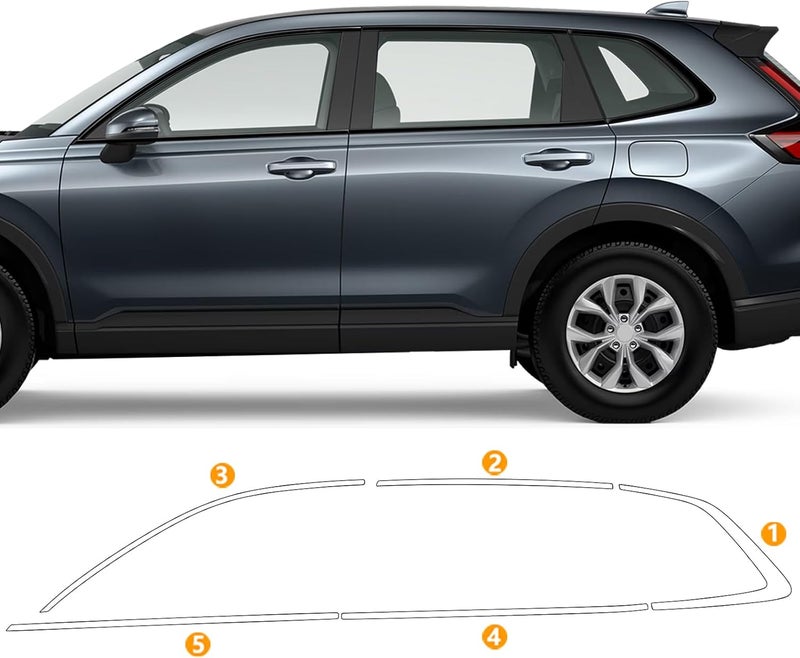 CRMDF Stainless Steel Window Trim Chrome Delete for CRV 2023-2026 Black Window Blackout Kit - Image 2